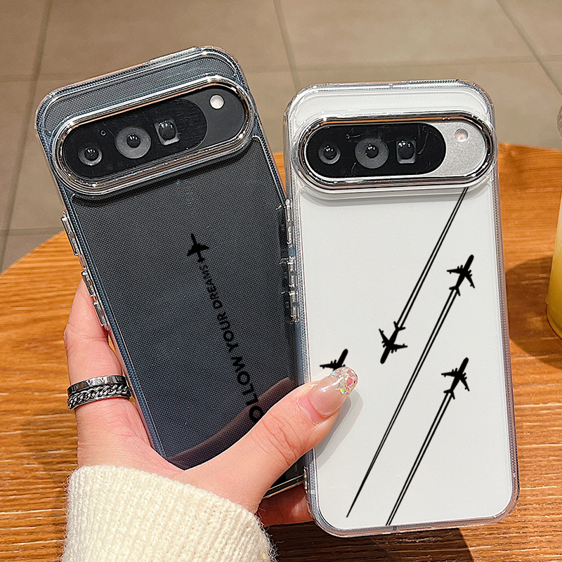 Phone Cases Google Pixel 10 - Airplane Line Pattern TPU Phone Case