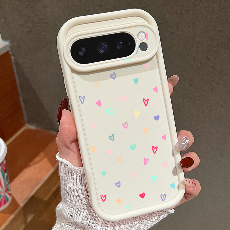 Phone Cases Google Pixel 10 - Colorful Little Hearts Soft Case For