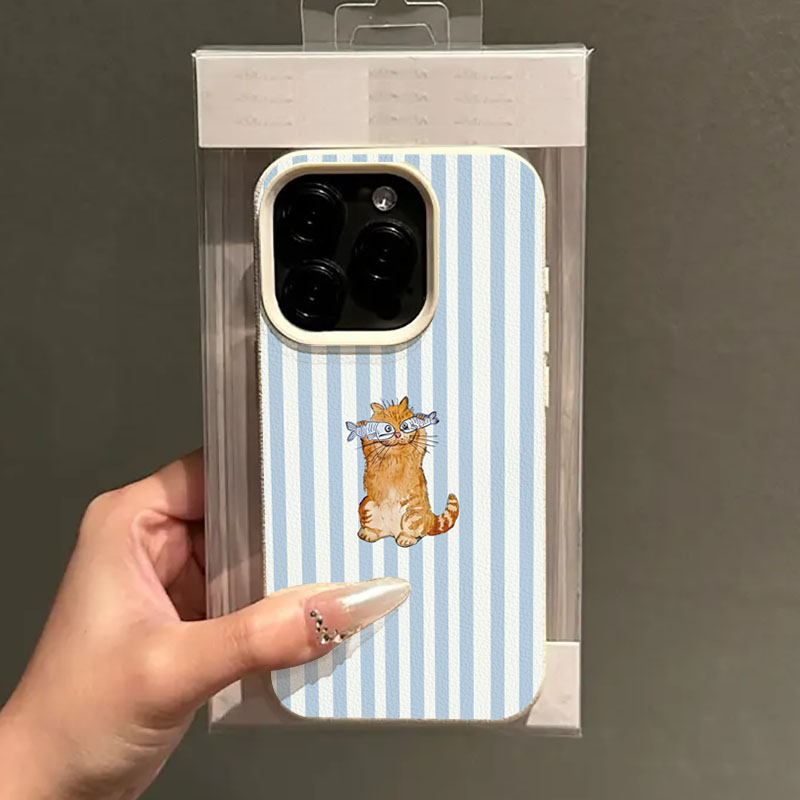 Phone Cases Xr Cute - Cute Striped Kitten Fish Design Phone