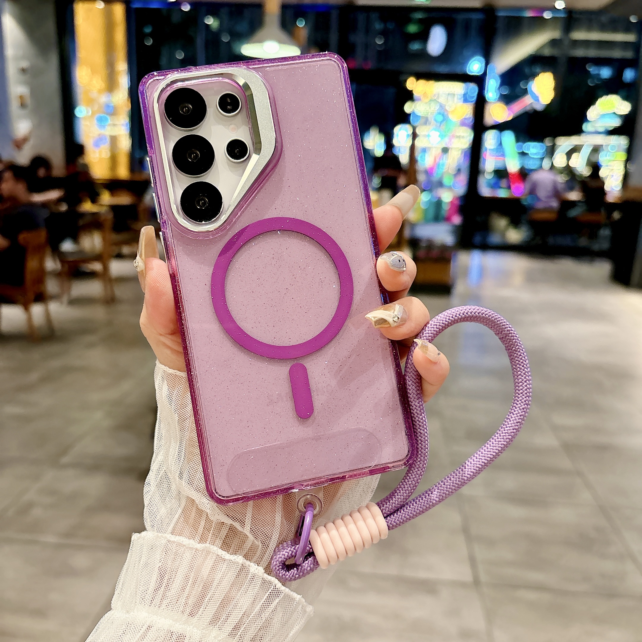 Phone Cases With Loop - Hand Strap invisible Lens Stand Magnetic