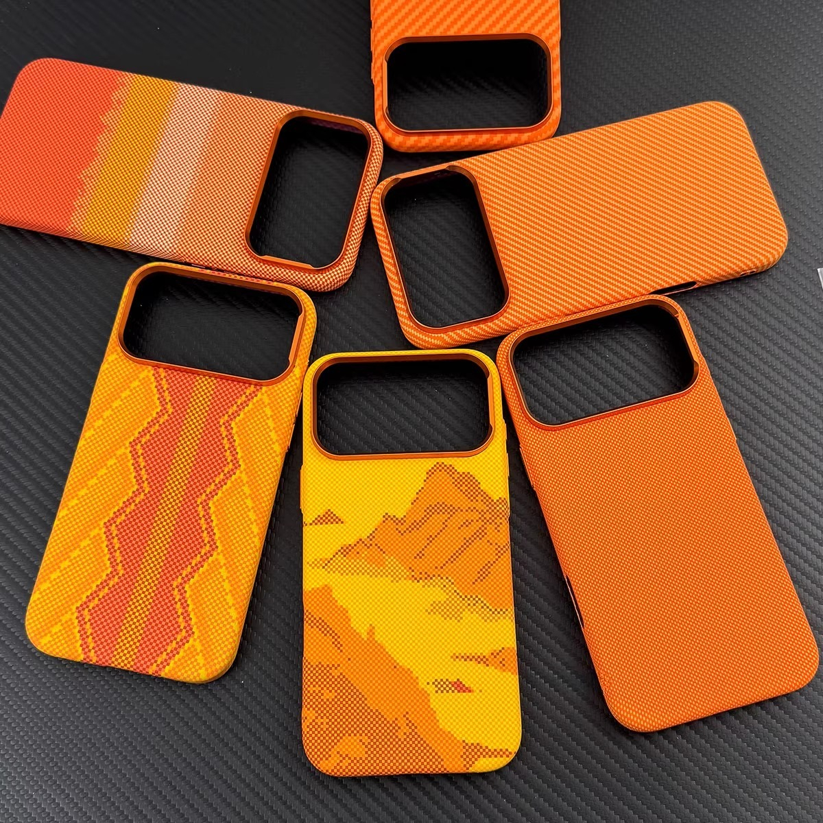 Phone Cases Orange - Vivid Orange Print Magnetic Phone Case