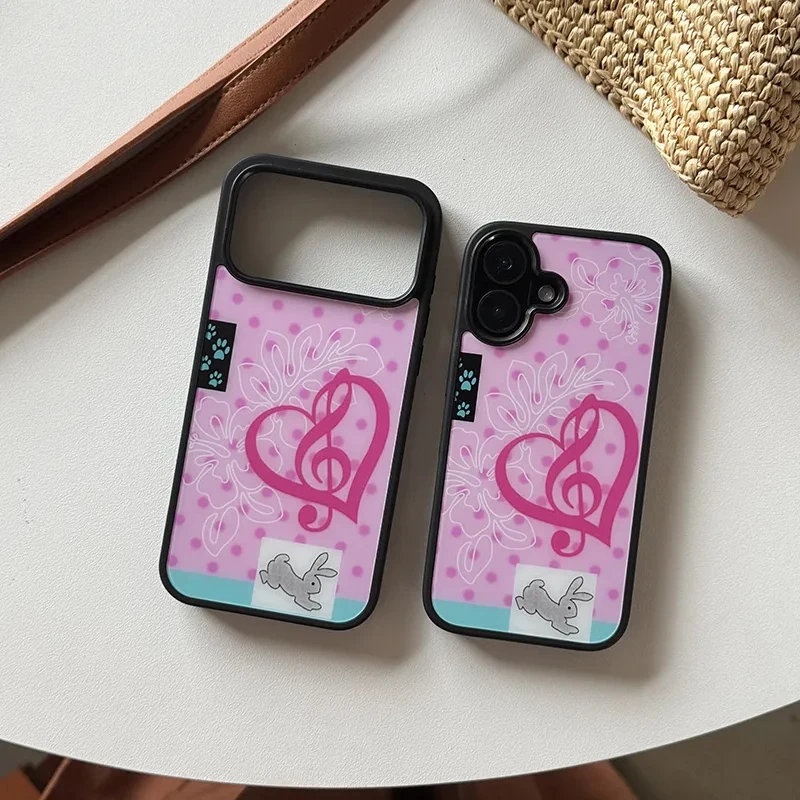 Phone Cases Cute Iphone 14 - Fashion Cute Girl Pink Rabbit Stickers