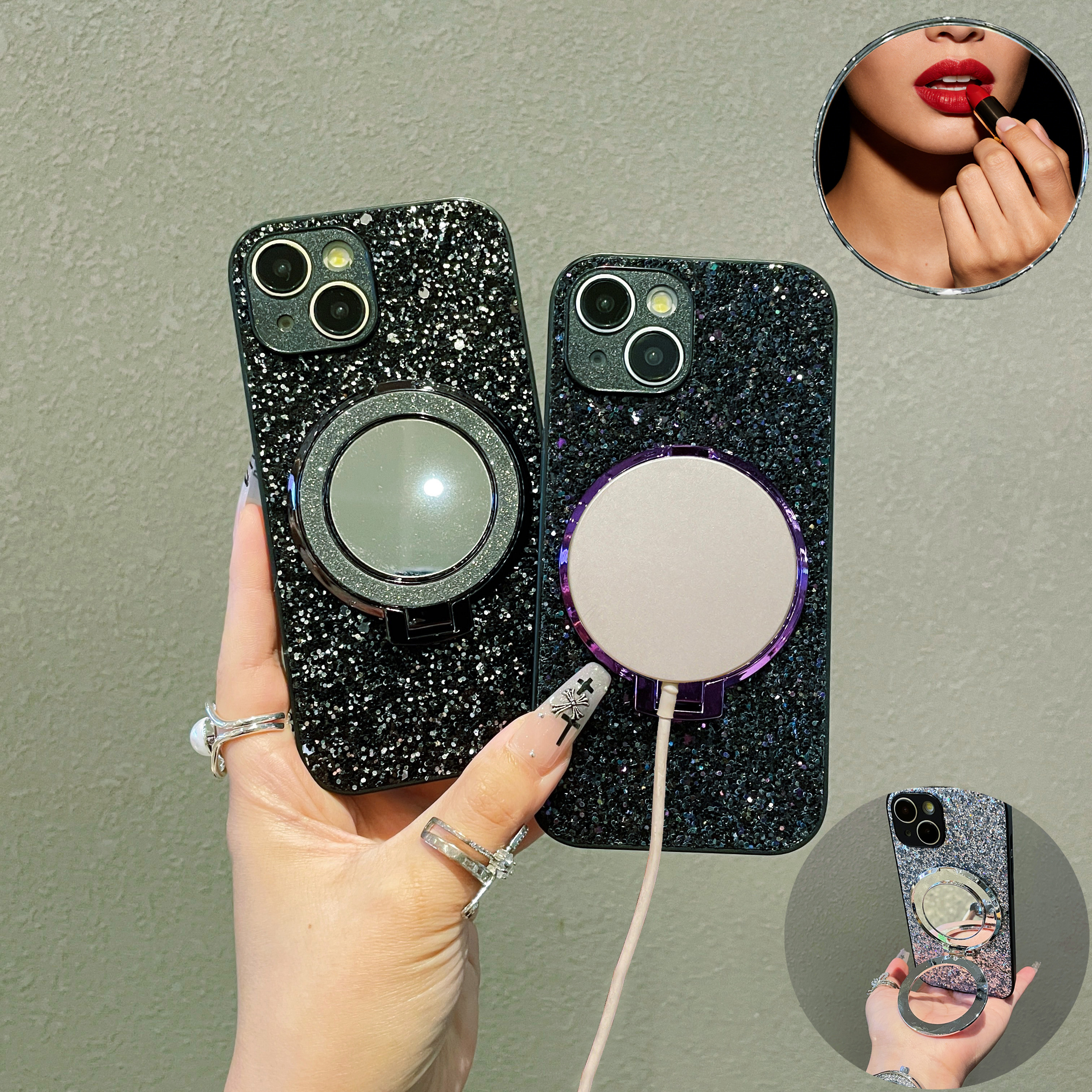 Phone Cases Vogue - Glitter Leather Vogue Phone Case For