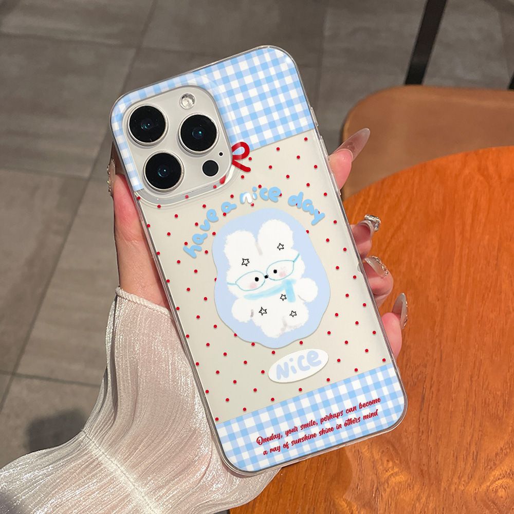Phone Cases Cute Iphone 14 - Cartoon Cute Rabbit Red Polka Dot