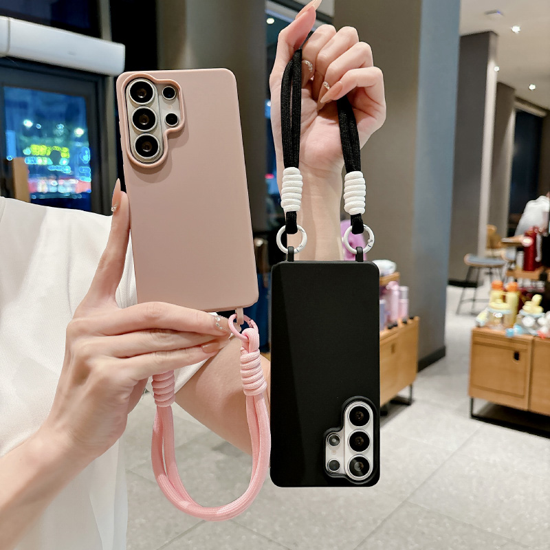 Phone Cases With Loop - Simple wrist strap decoration phone case