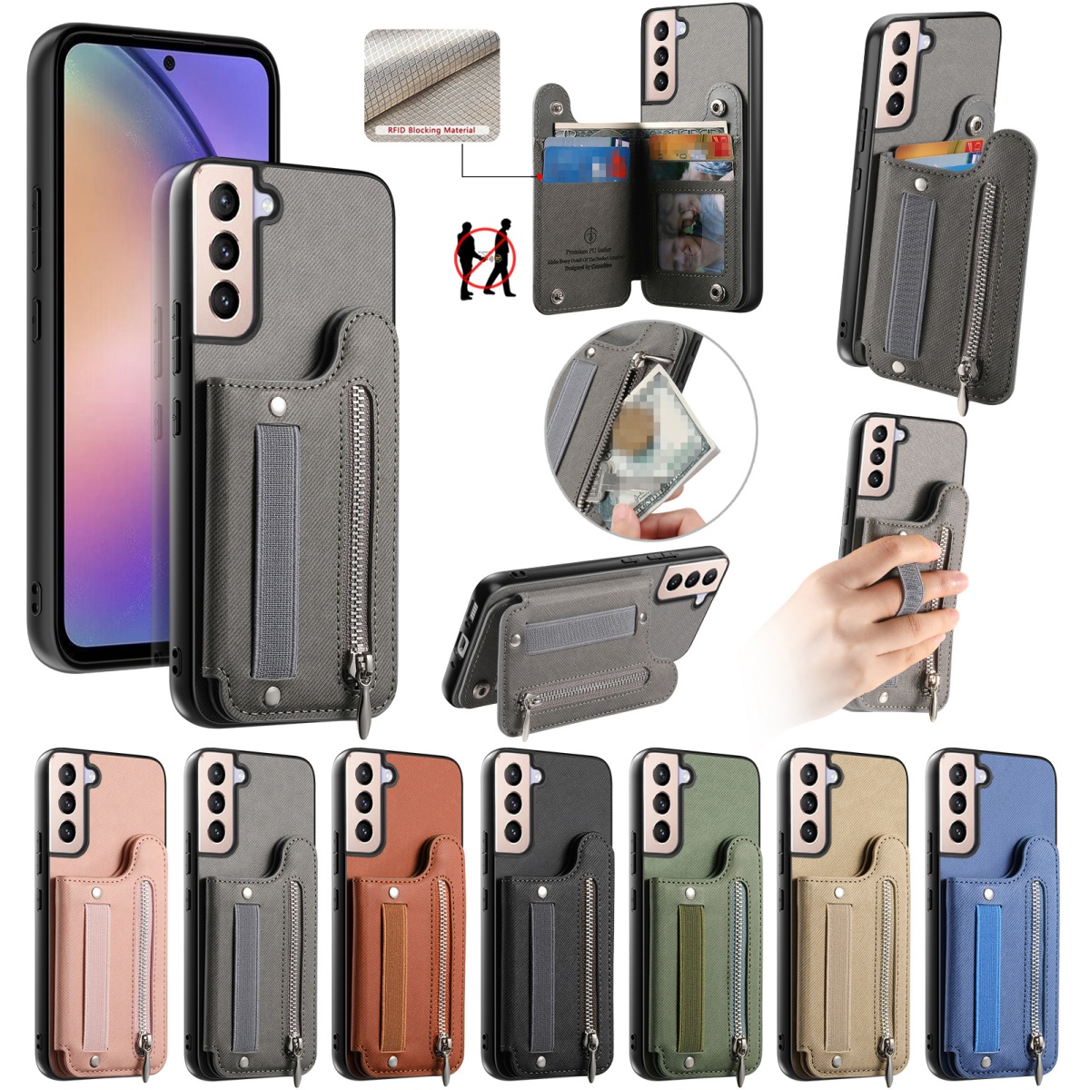 Phone Cases With Loop - Flip Card Bag Phone Case For
