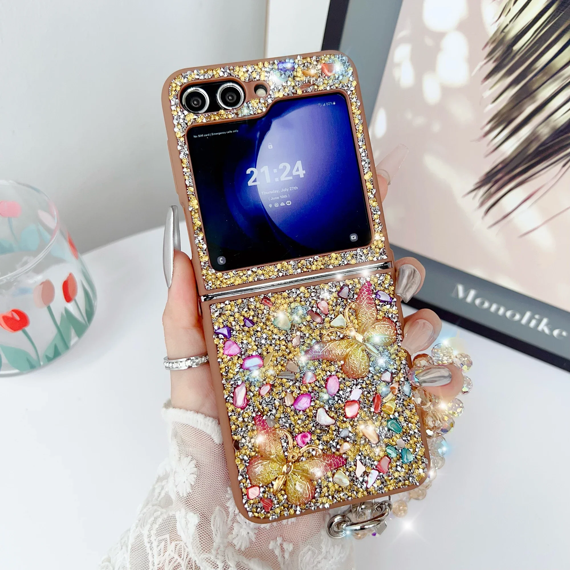 Phone Cases With Loop - Luxury Glitter Cute Bling Crystal Stone