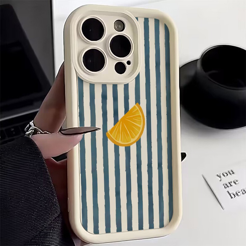 Phone Cases Iphone 17 Pro Max - Striped Lemon Slice Pattern Phone Case