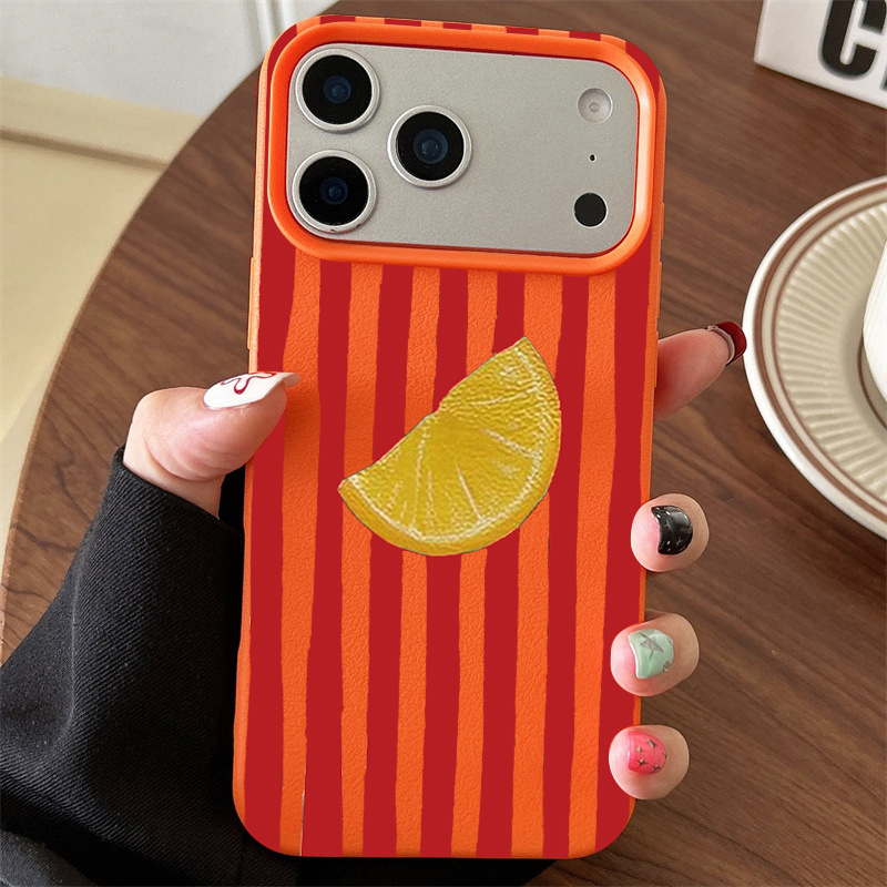 Phone Cases Orange - Special Colorful Striped Soft Phone Case