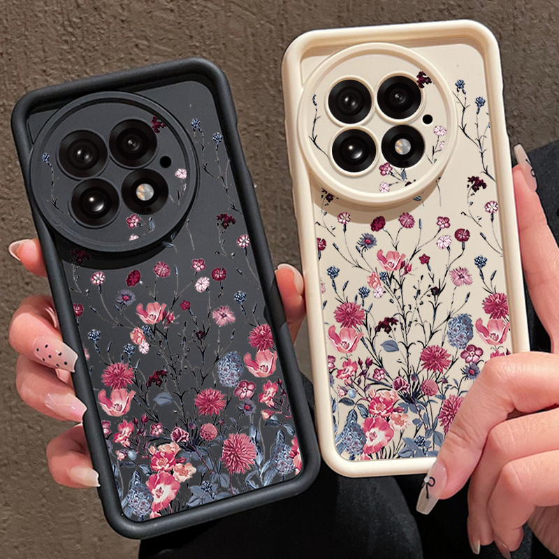 Phone Cases Silicone - Retro Flowers Pattern Phone Case For