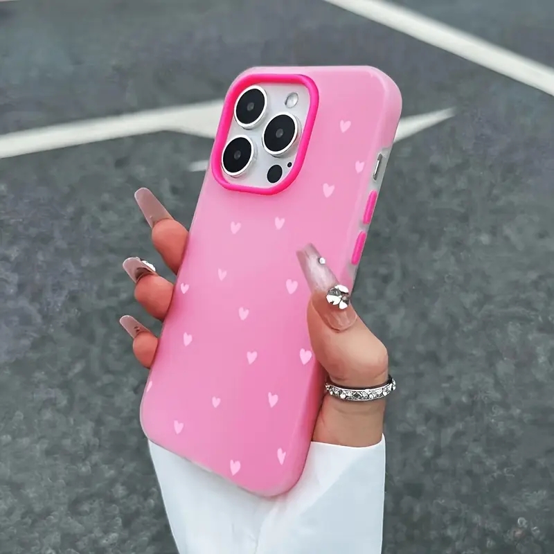 Phone Cases Xiaomi 14T - Small Fresh Pink Heart Jelly Color