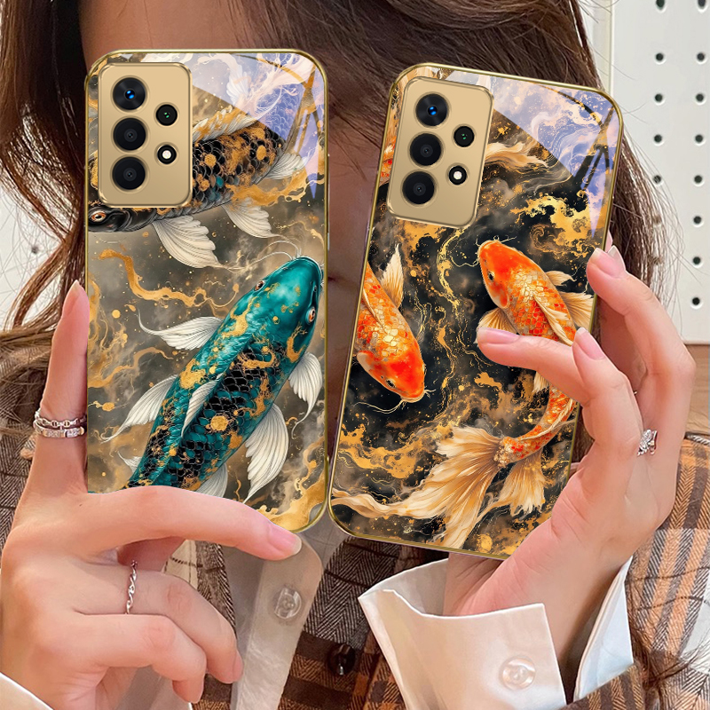 Phone Cases Orange - Lucky Orange Golden Koi For Samsung