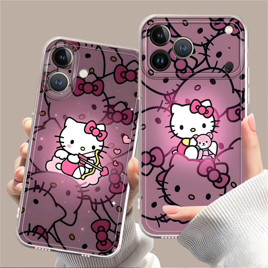 Phone Cases Cute Iphone 14 - Sanrio Hello Kitty Clear Soft Silicone