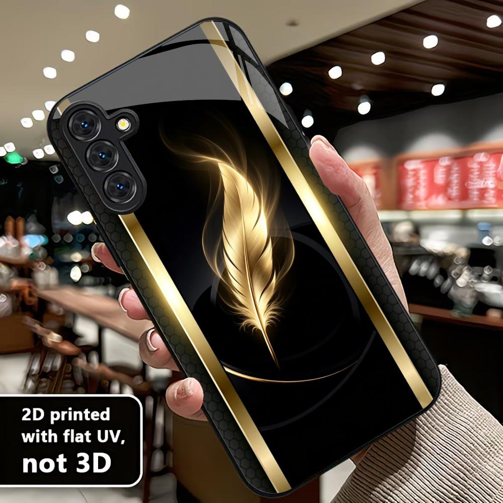 Shiny Golden Feather phone cas - Phone Cases Quad Lock review and price