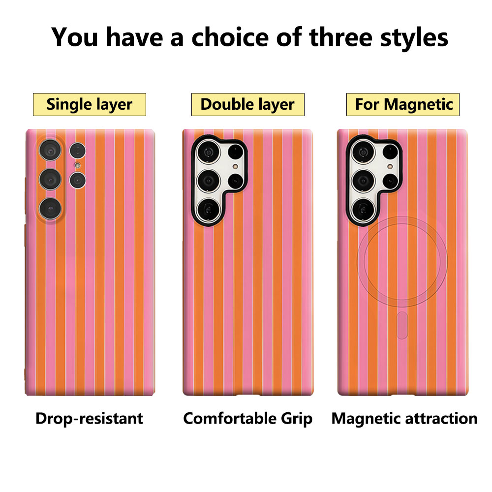 Orange Pink Vertical Stripes F - Phone Cases Orange review and price