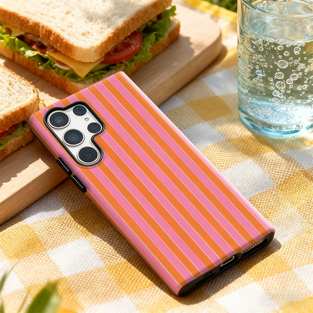 Orange Pink Vertical Stripes F - Phone Cases Orange review and price