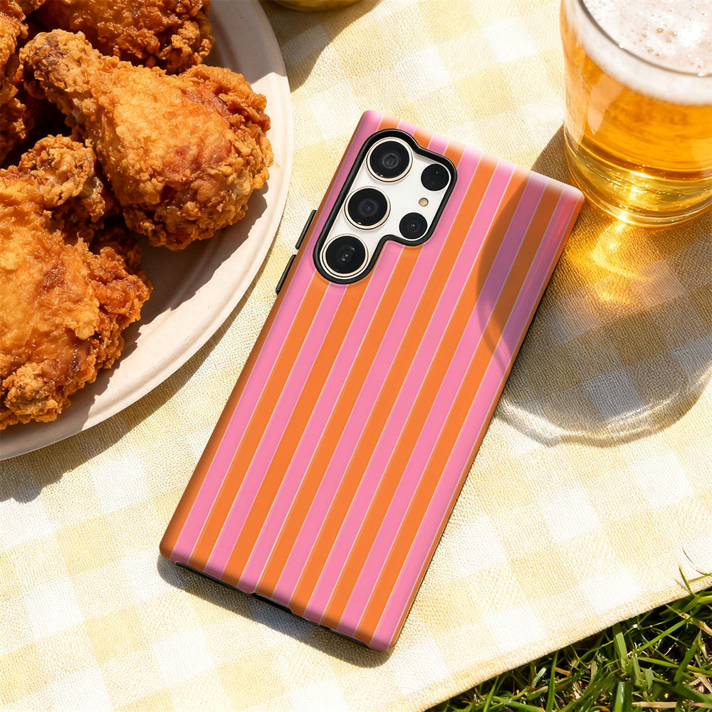 Orange Pink Vertical Stripes F - Phone Cases Orange review and price