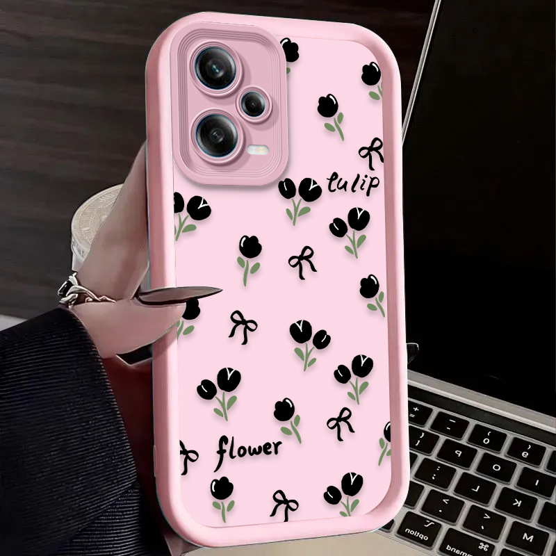 Black Flowers Pattern Phone Ca - Phone Cases Silicone review and price
