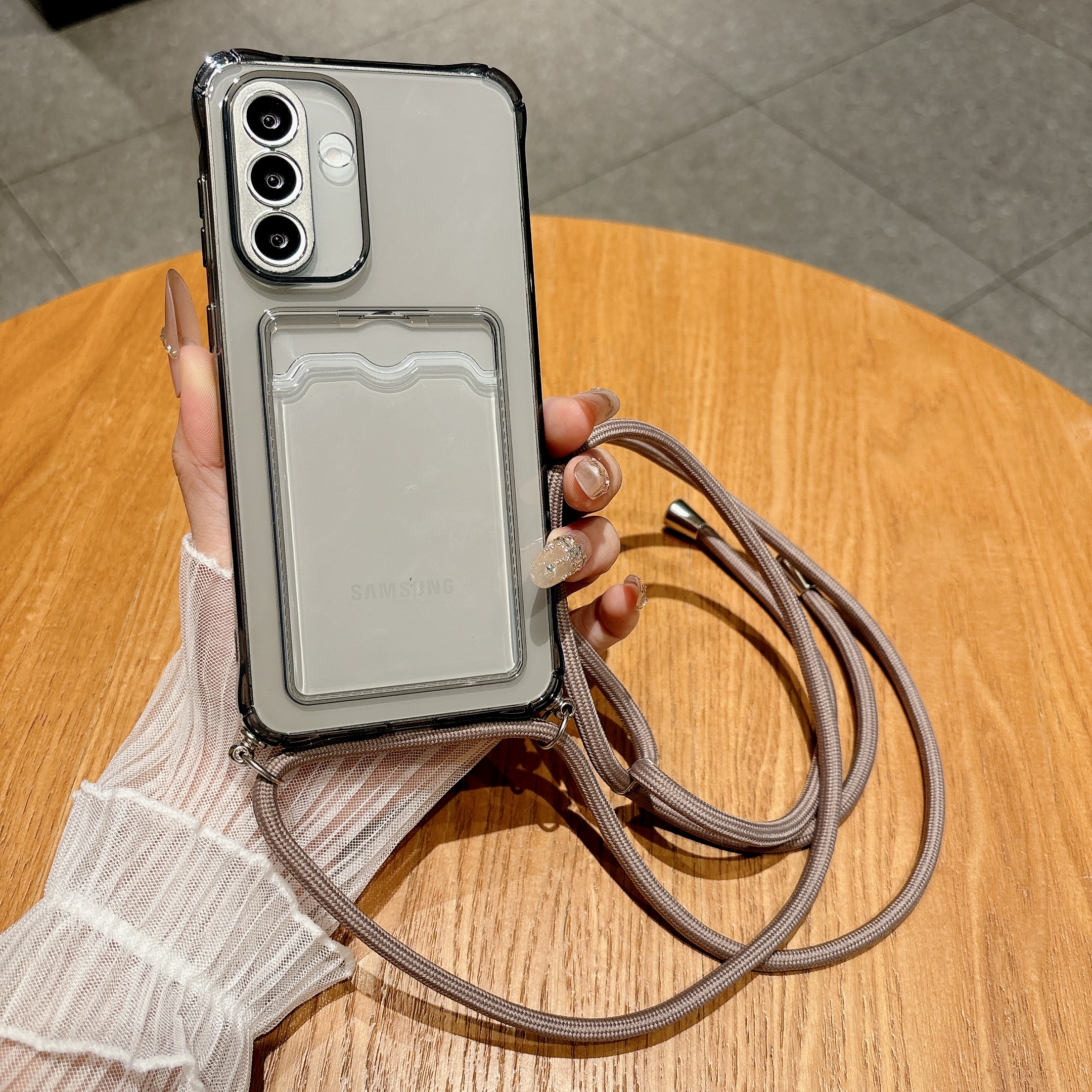 Light Gray Crossbody Strap Car - Phone Cases With Loop review and price