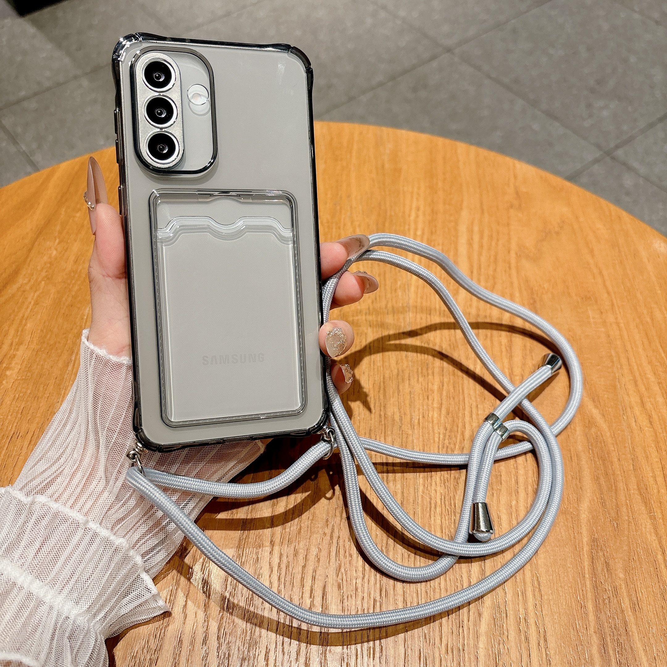 Light Gray Crossbody Strap Car - Phone Cases With Loop review and price