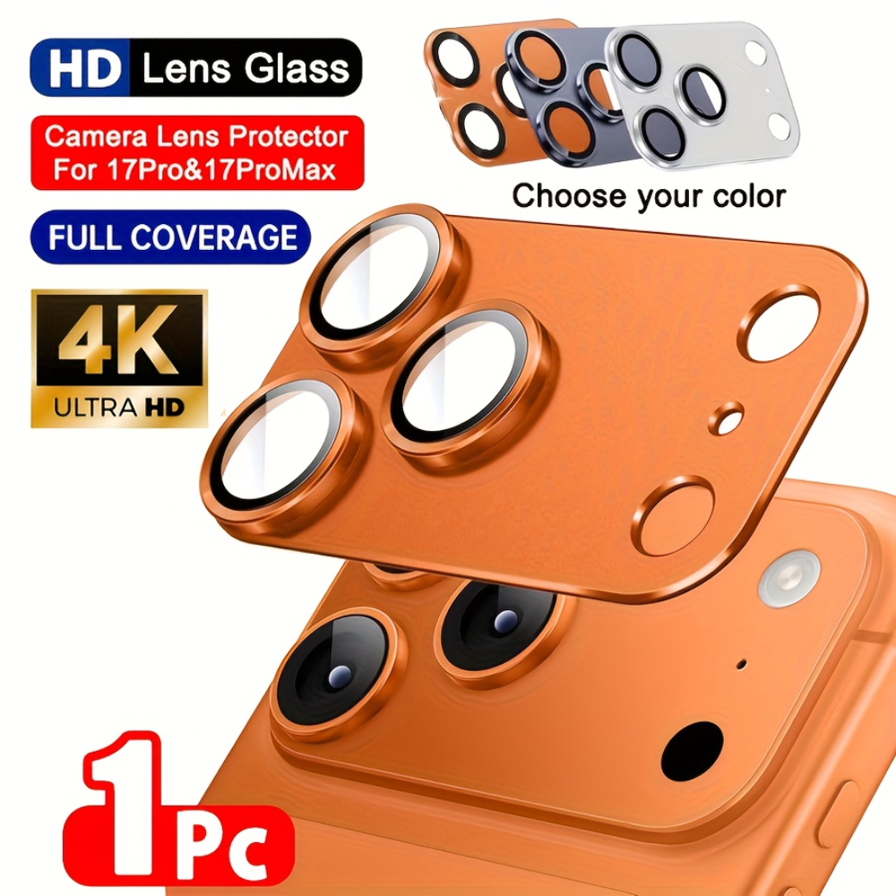 1Pcs Metal Tempered Glass Lens - Phone Cases Orange review and price