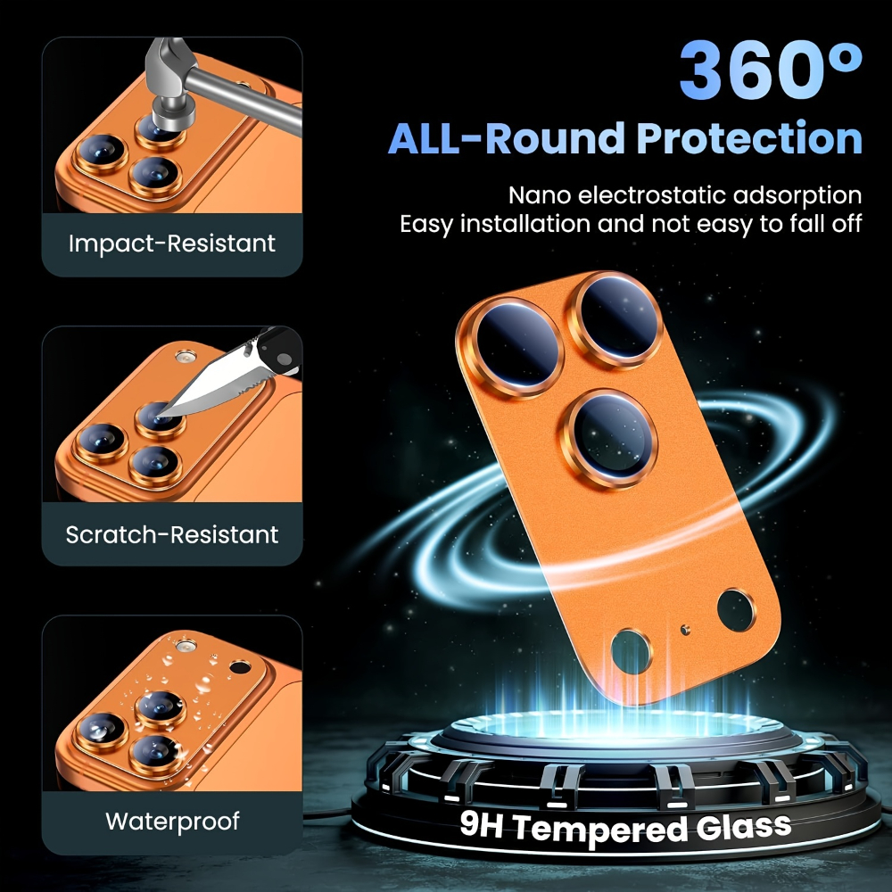 1Pcs Metal Tempered Glass Lens - Phone Cases Orange review and price