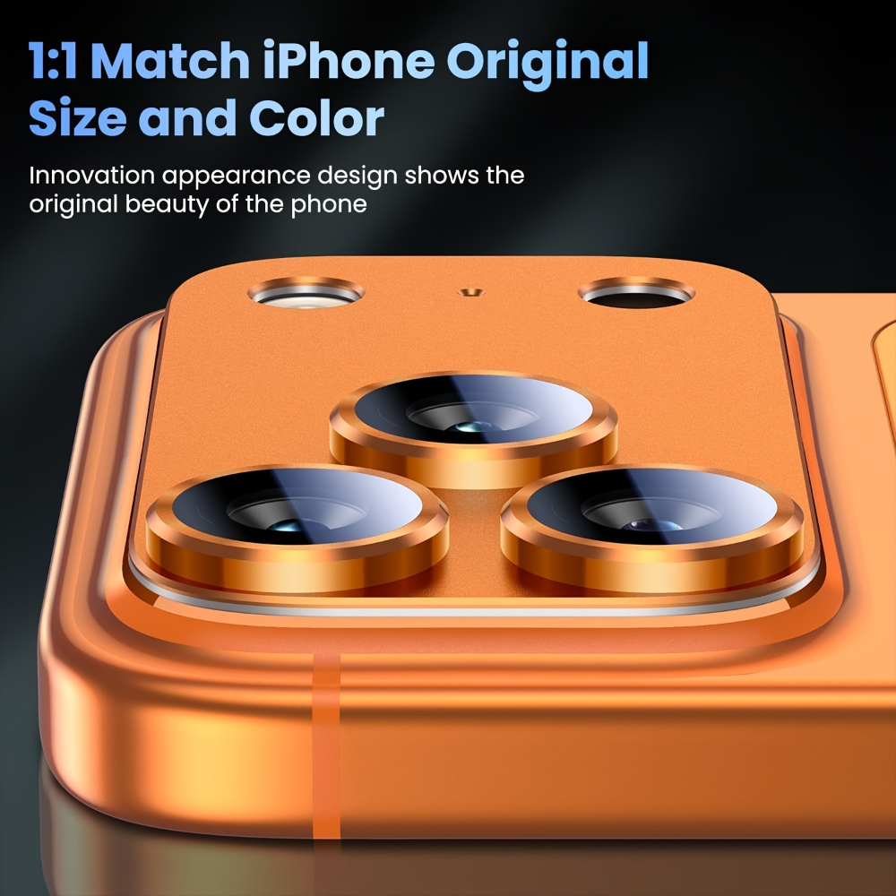 1Pcs Metal Tempered Glass Lens - Phone Cases Orange review and price