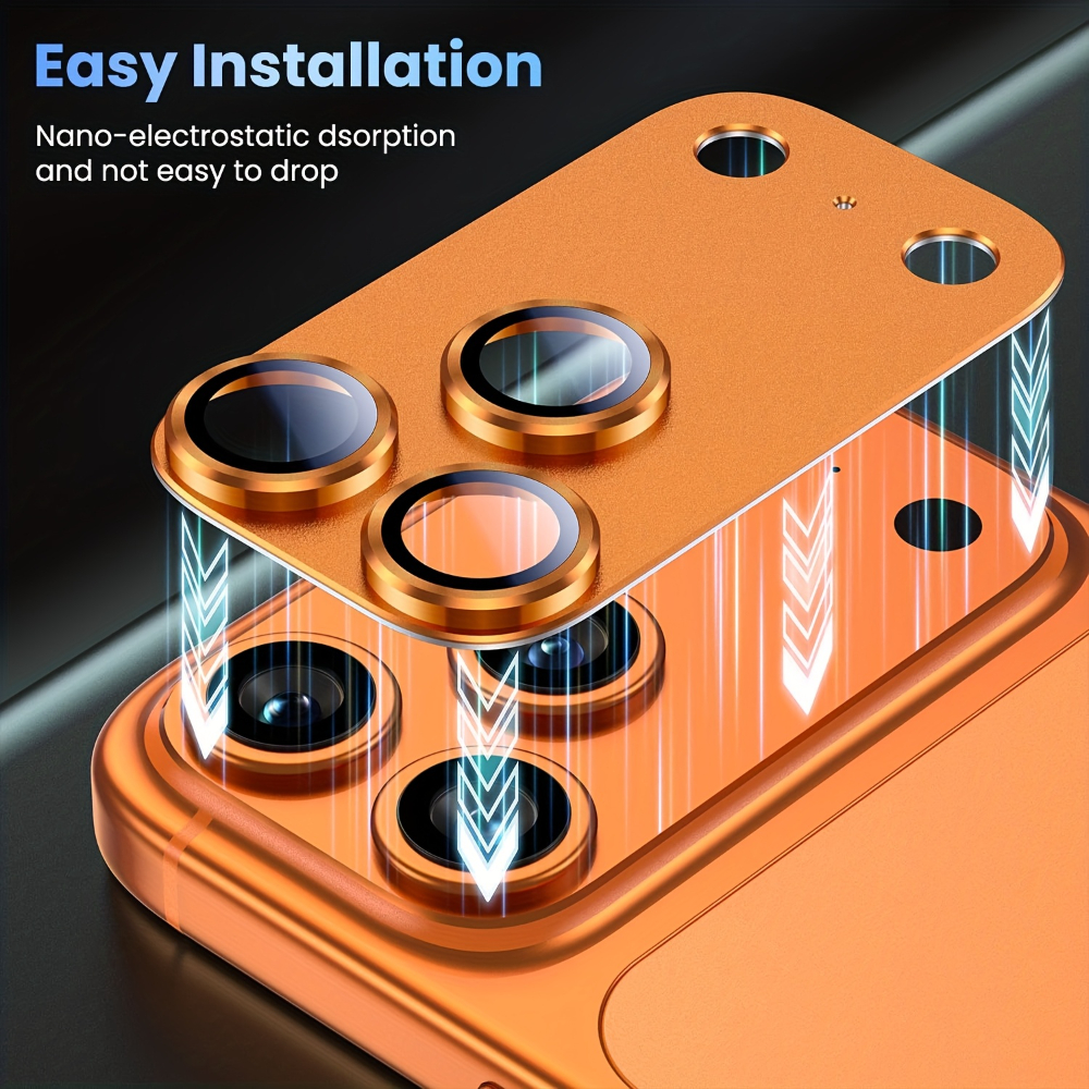 1Pcs Metal Tempered Glass Lens - Phone Cases Orange review and price