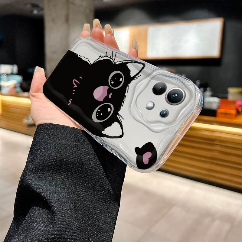 Cute Big Eyed Black Cat 3D Wav - Phone Cases Xiaomi 14T review and price