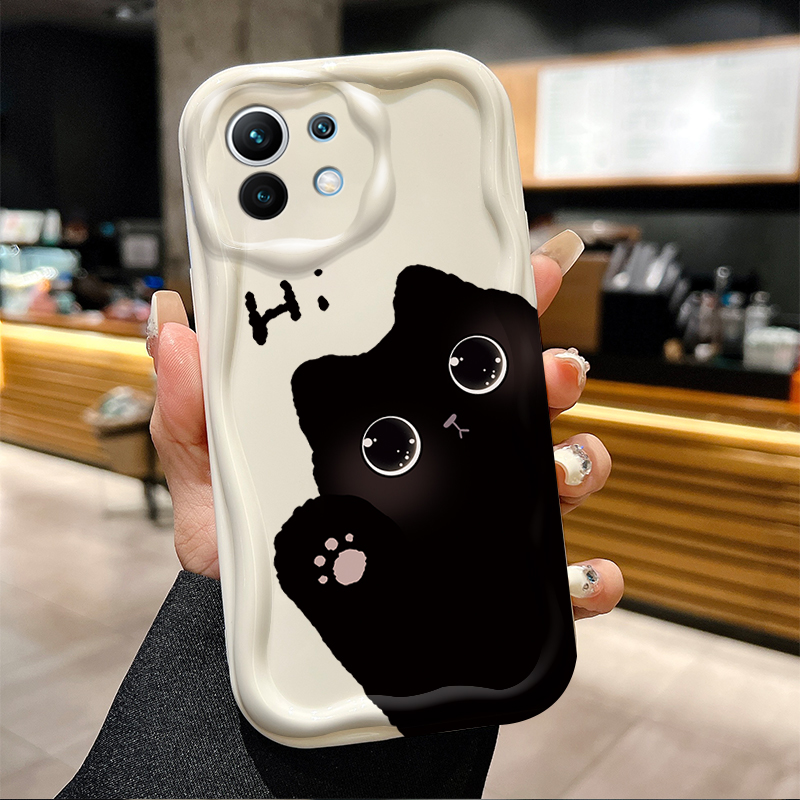 Cute Big Eyed Black Cat 3D Wav - Phone Cases Xiaomi 14T review and price