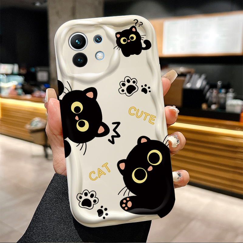 Cute Big Eyed Black Cat 3D Wav - Phone Cases Xiaomi 14T review and price