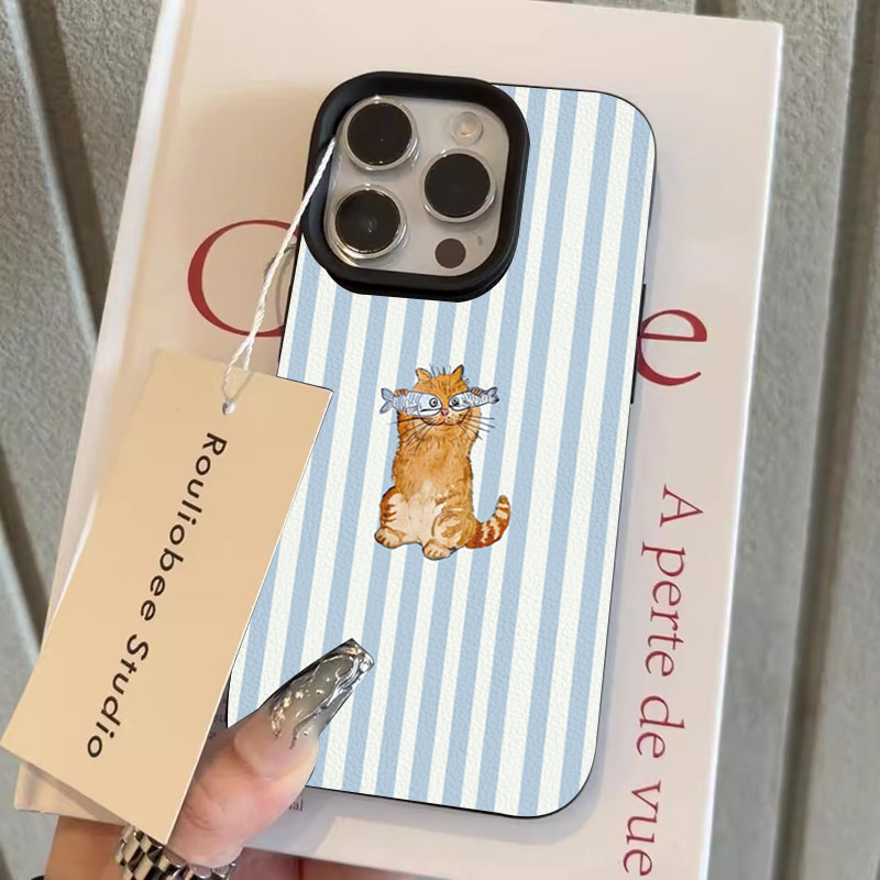 Cute Striped Kitten Fish Desig - Phone Cases Xr Cute review and price