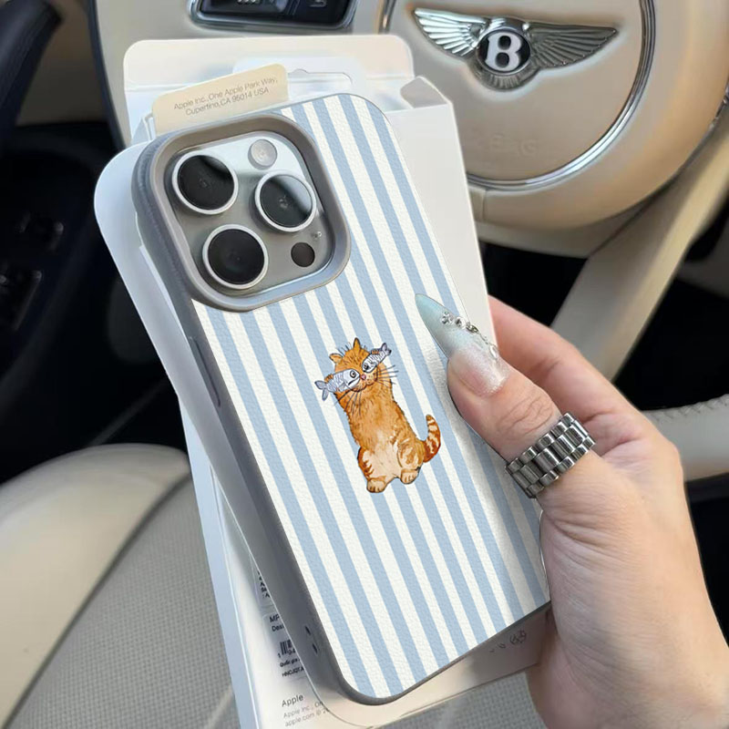 Cute Striped Kitten Fish Desig - Phone Cases Xr Cute review and price