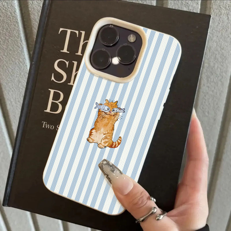 Cute Striped Kitten Fish Desig - Phone Cases Xr Cute review and price