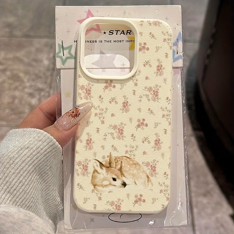 Cute Deer Full Floral Pattern  - Phone Cases Xr Cute review and price