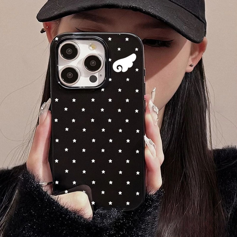 Cute Star Angel Wings Black Si - Phone Cases Xr Cute review and price