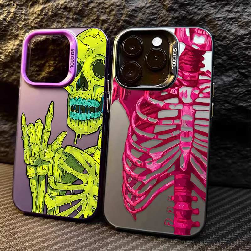 Luxury Pink Green Skull Phone  - Phone Cases Expensive review and price