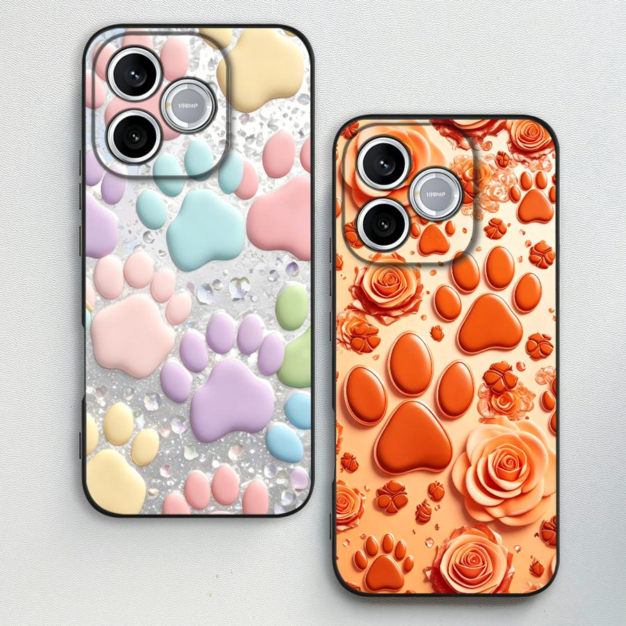 Orange Rose Paw Print Funda Ph - Phone Cases Orange review and price
