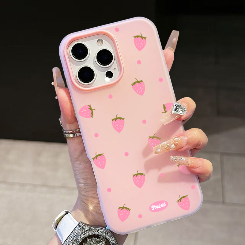 Sweet Pink Strawberry Pattern  - Phone Cases Iphone 17 Pro Max review and price
