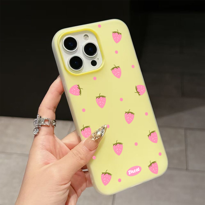 Sweet Pink Strawberry Pattern  - Phone Cases Iphone 17 Pro Max review and price