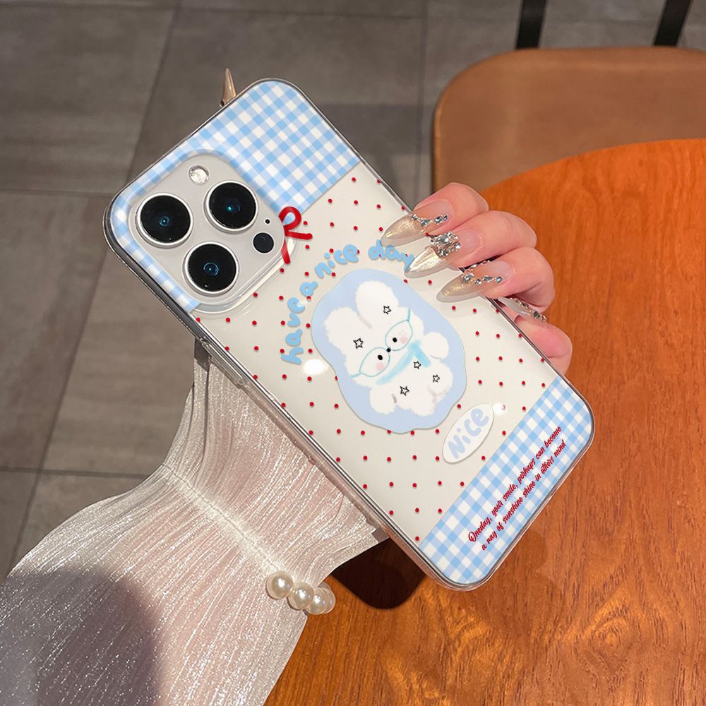 Cartoon Cute Rabbit Red Polka  - Phone Cases Cute Iphone 14 review and price