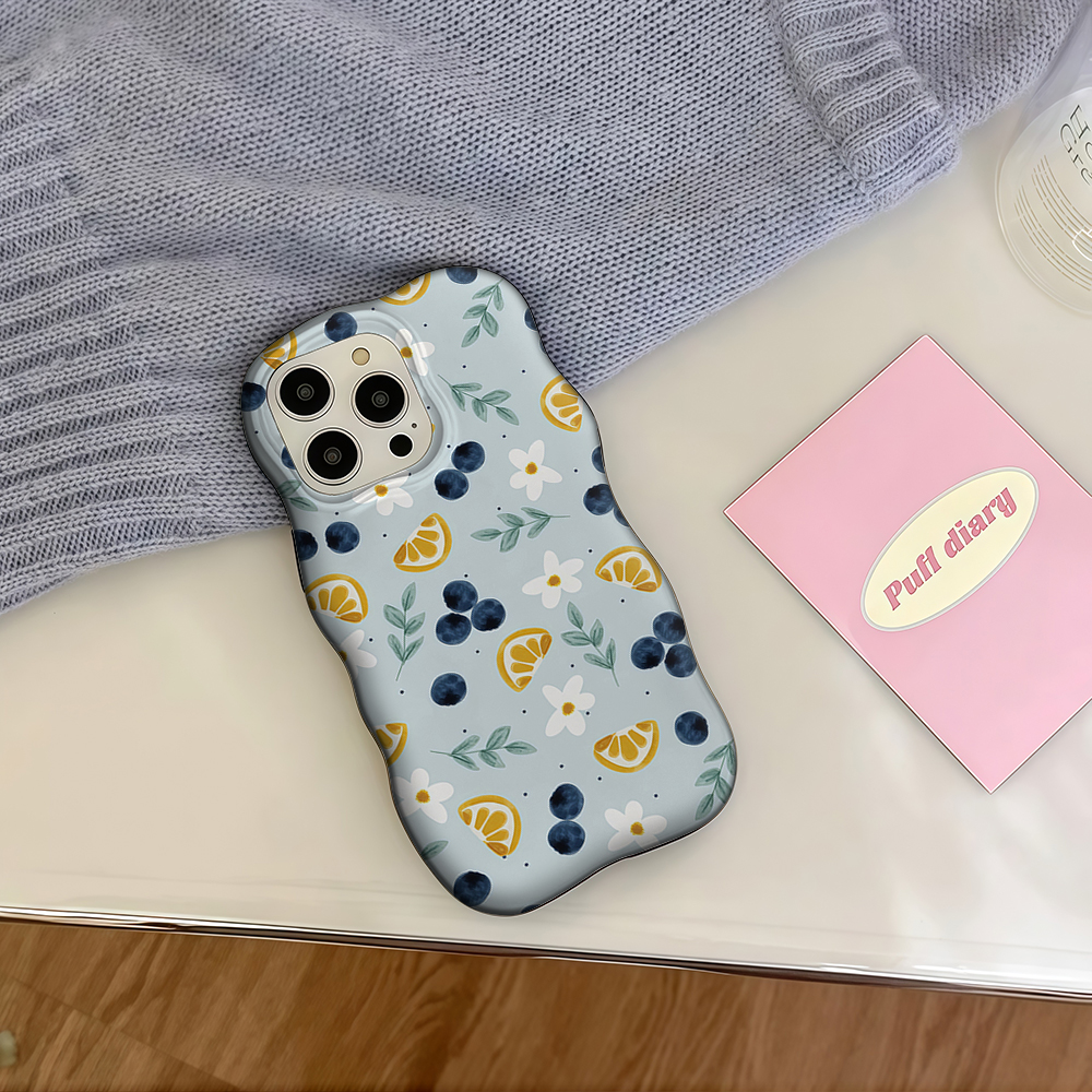 Luxury Wave Blueberry & Orange - Phone Cases Orange review and price
