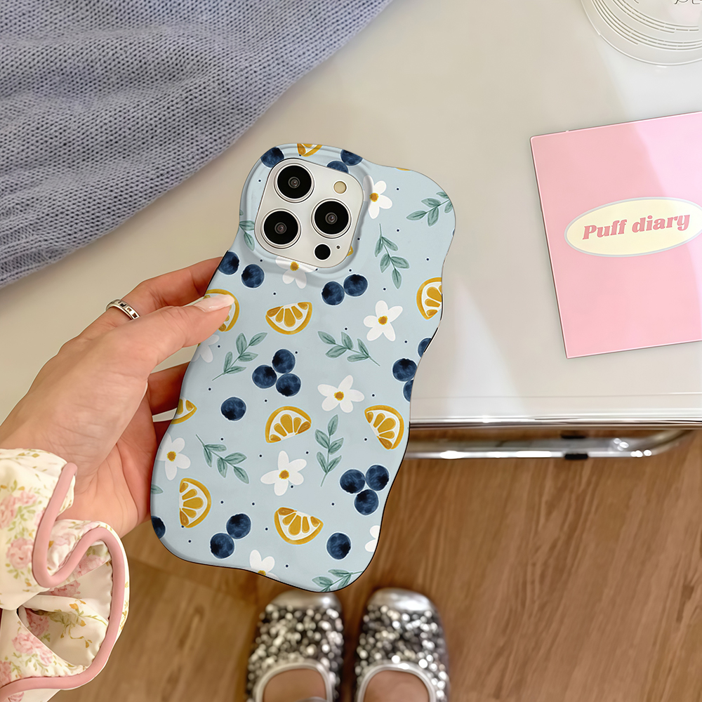 Luxury Wave Blueberry & Orange - Phone Cases Orange review and price