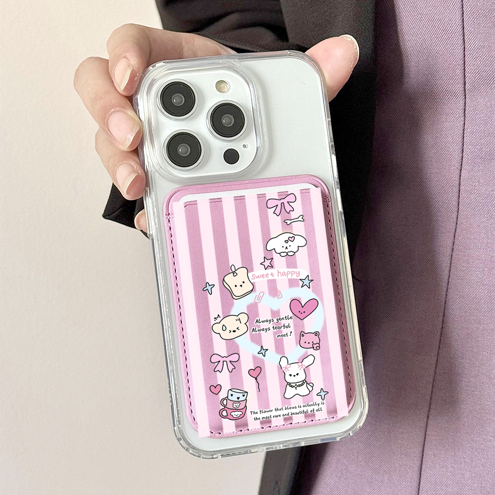 Cute Girly Sketch Style Leathe - Phone Cases With Wallet On Back review and price