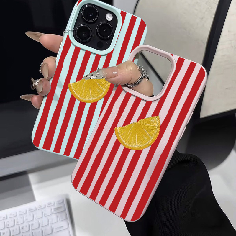Special Colorful Striped Soft  - Phone Cases Orange review and price