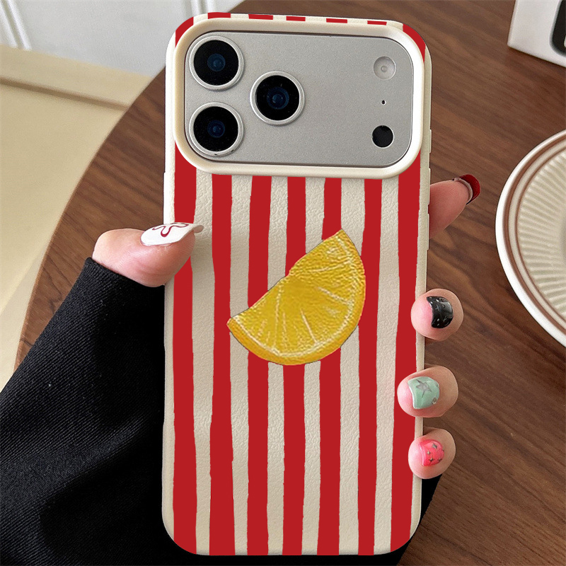 Special Colorful Striped Soft  - Phone Cases Orange review and price