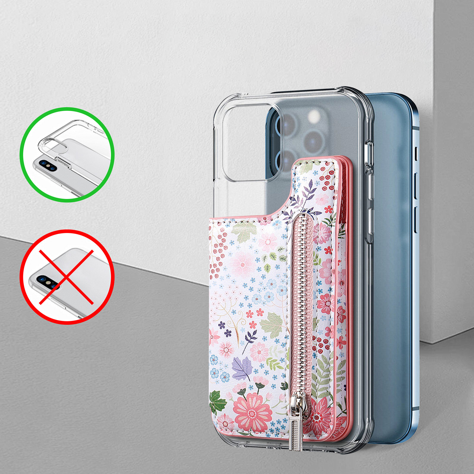 1Pc Flower Painted Phone Case  - Phone Cases With Wallet On Back review and price