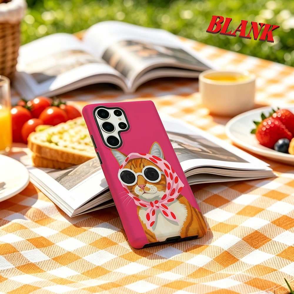 Stylish Orange Cat For Samsung - Phone Cases Orange review and price