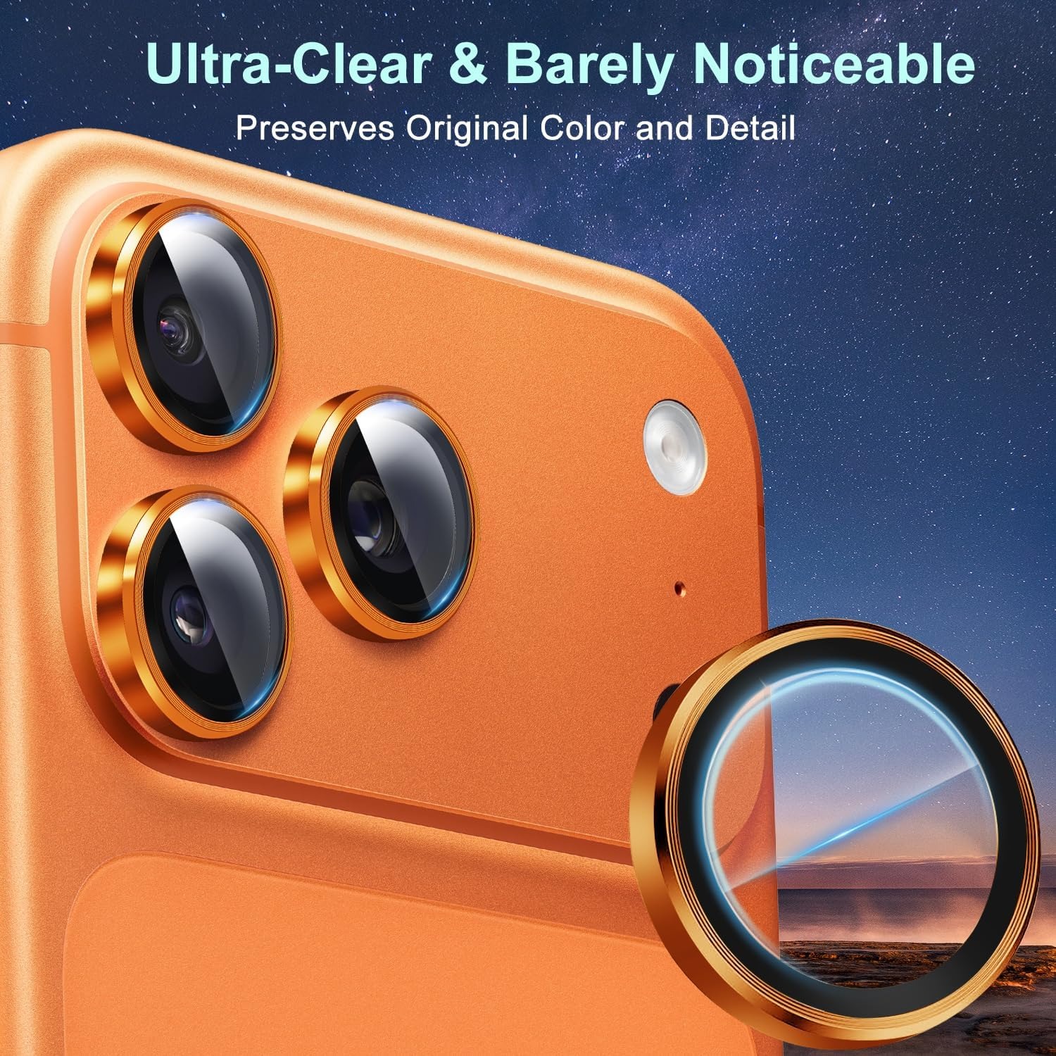 Orange Metal Glass Camera Lens - Phone Cases Orange review and price