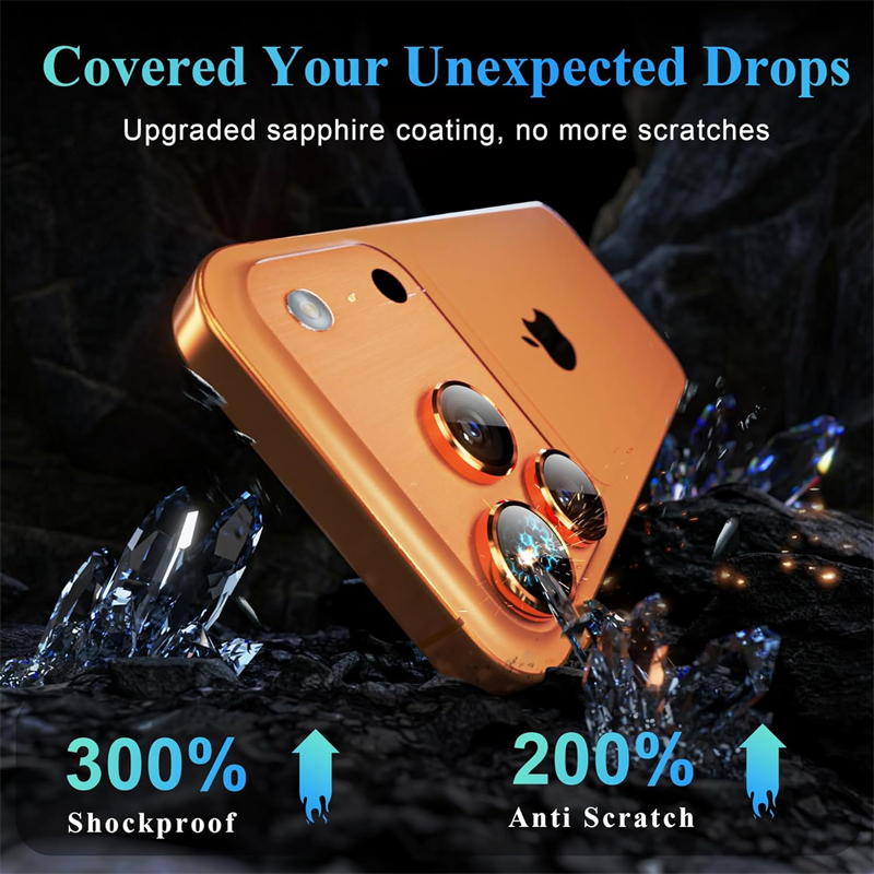 Orange Metal Glass Camera Lens - Phone Cases Orange review and price